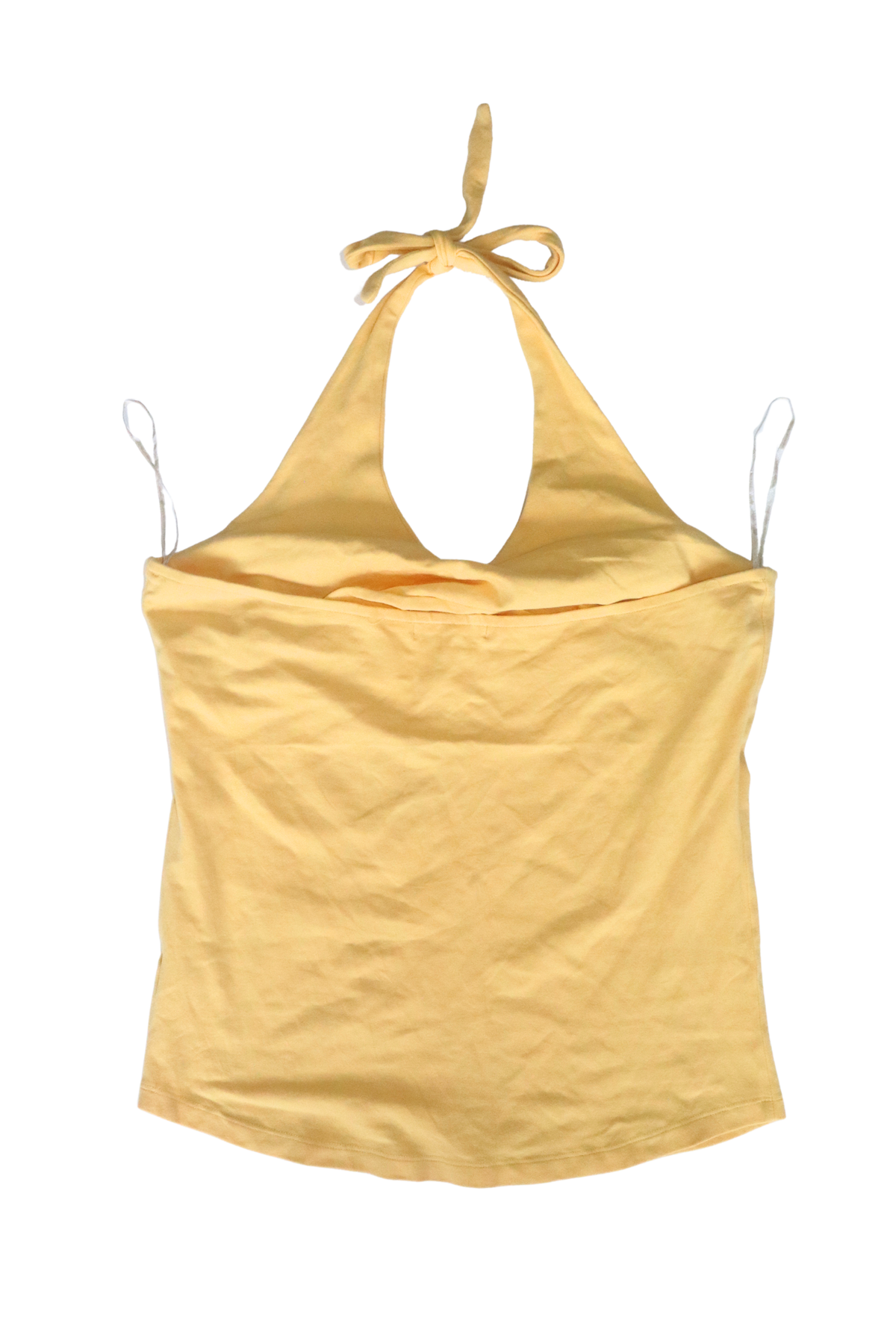 90s Yellow Floral Halterneck┃Size L