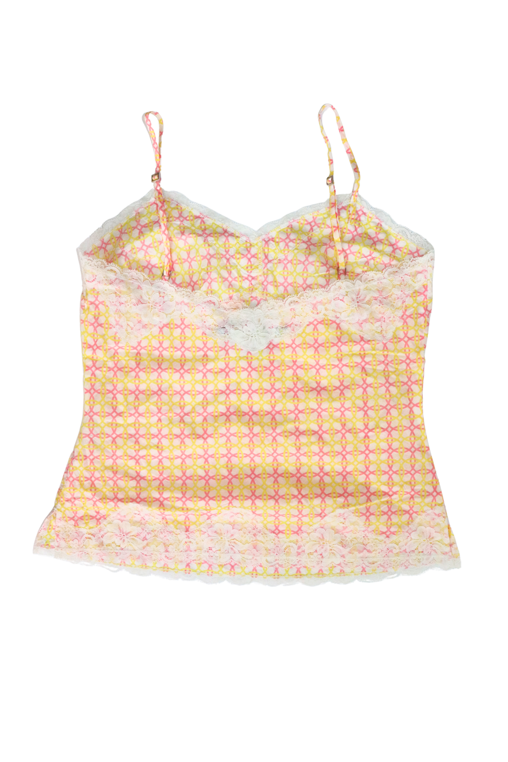 Y2K Yellow and Pink Circle Singlet┃Size S