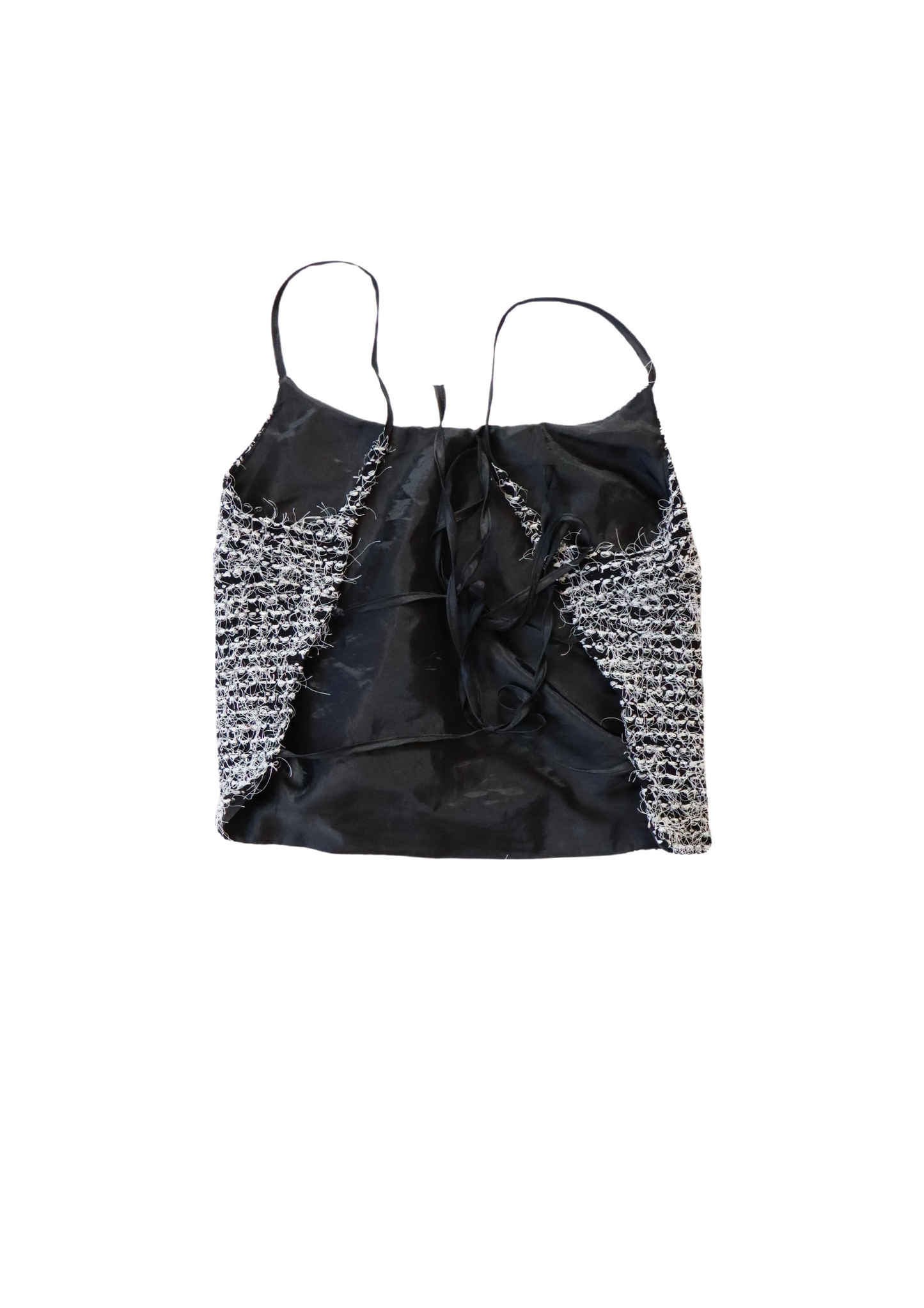 Vintage Open Back Fluffy Singlet