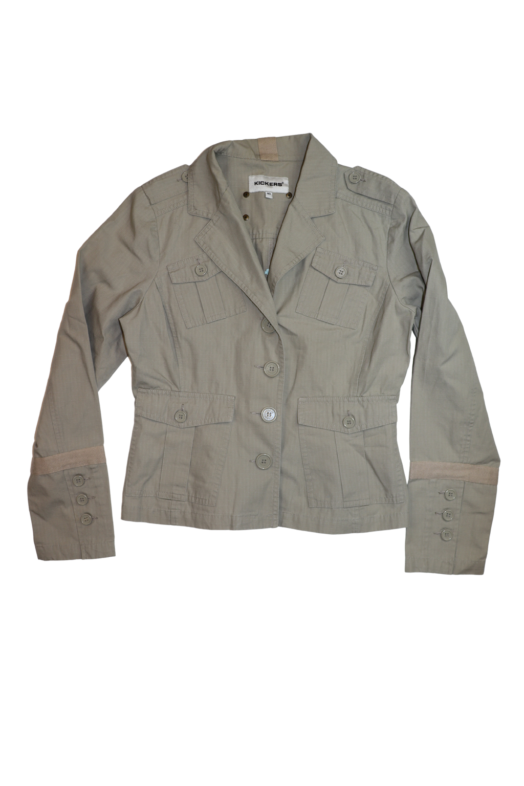 Beige Embroidered Jacket┃Size 10