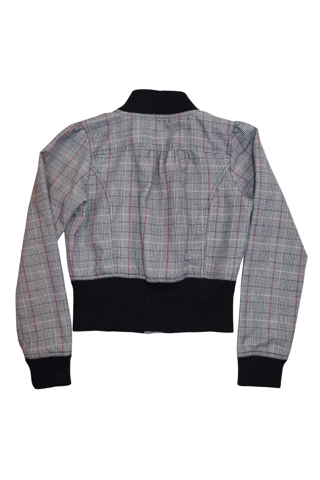 Grey Gingham Cropped Jacket┃Size 8