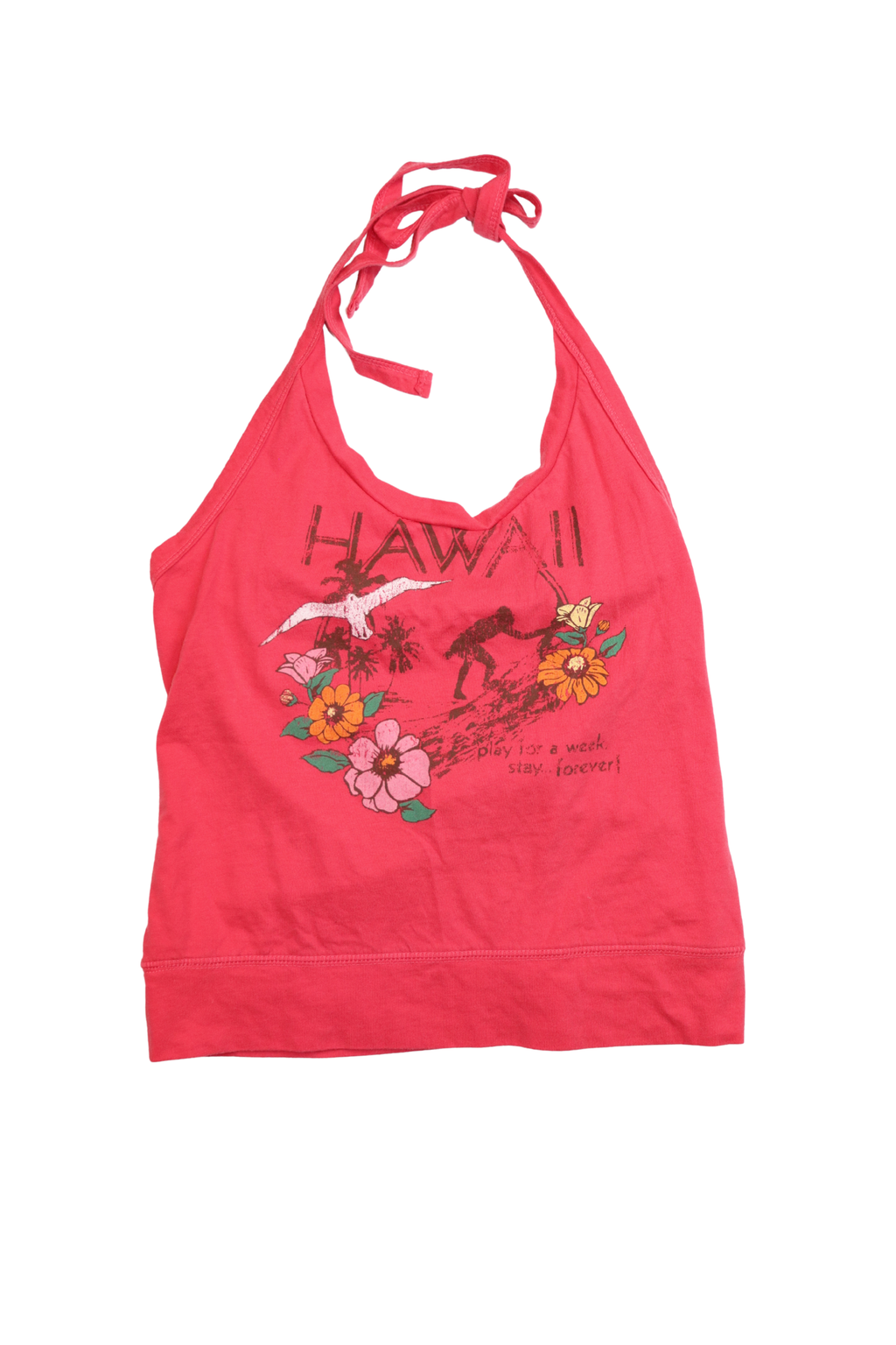 Pink Hawaii Halterneck Top┃Size 12