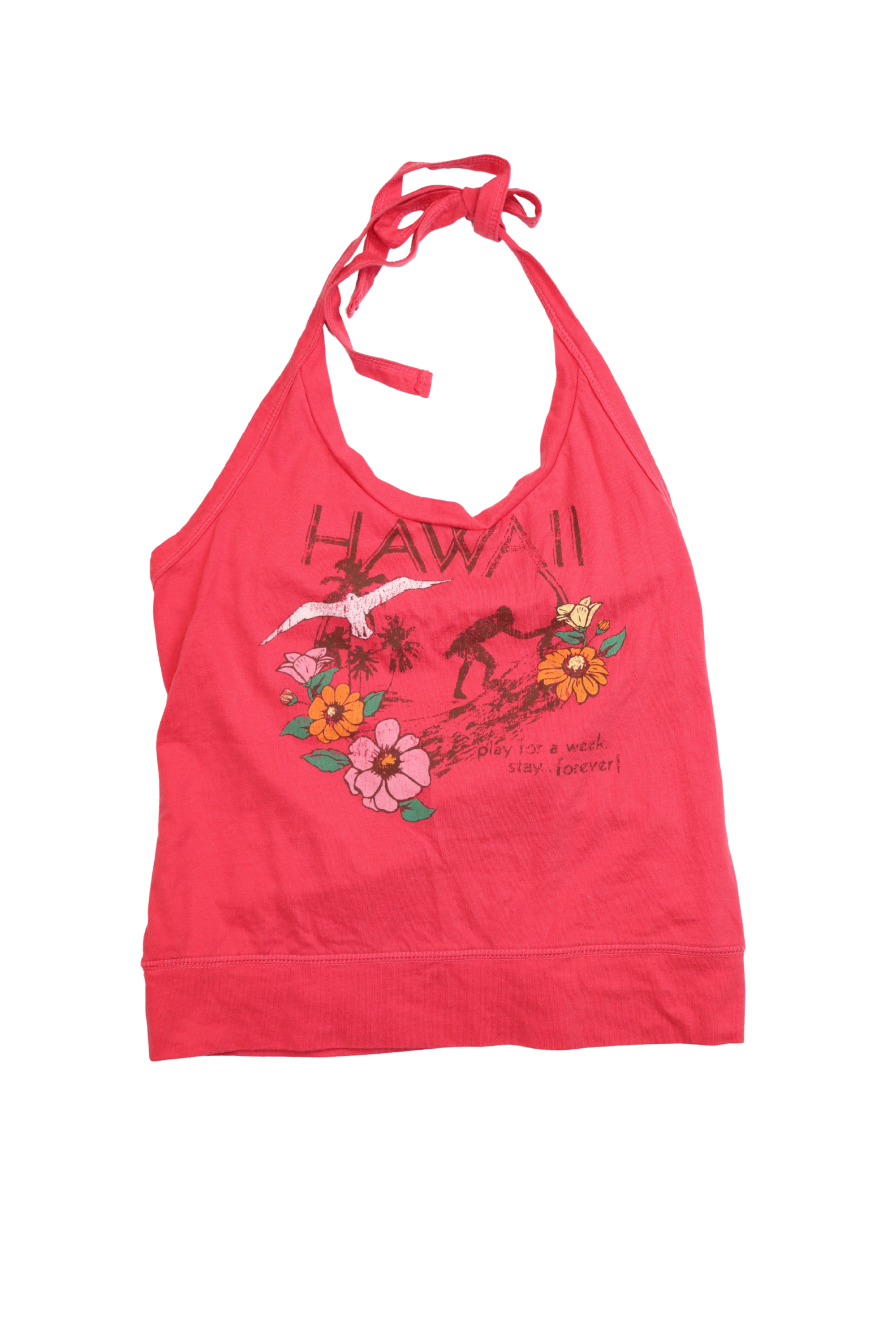 Pink Hawaii Halterneck Top┃Size 12